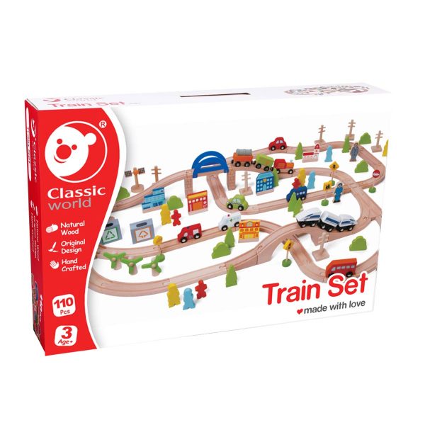 מסלול רכבות מעץ לילדים כצעצוע התפתחות